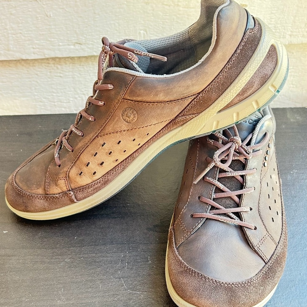Ecco Men's Brown Leather Shoes View 3